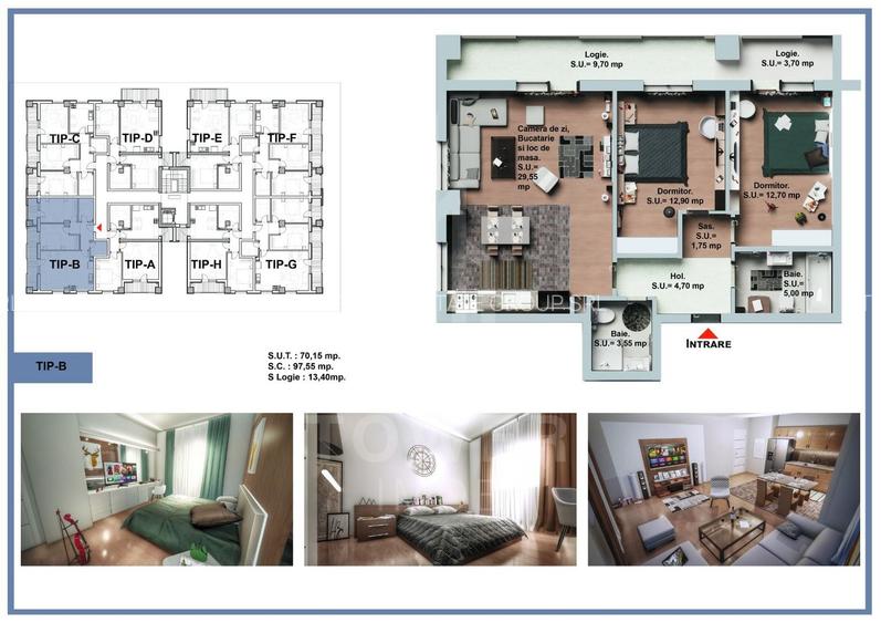 Apartament rezidențial NOU 3 camere - 2