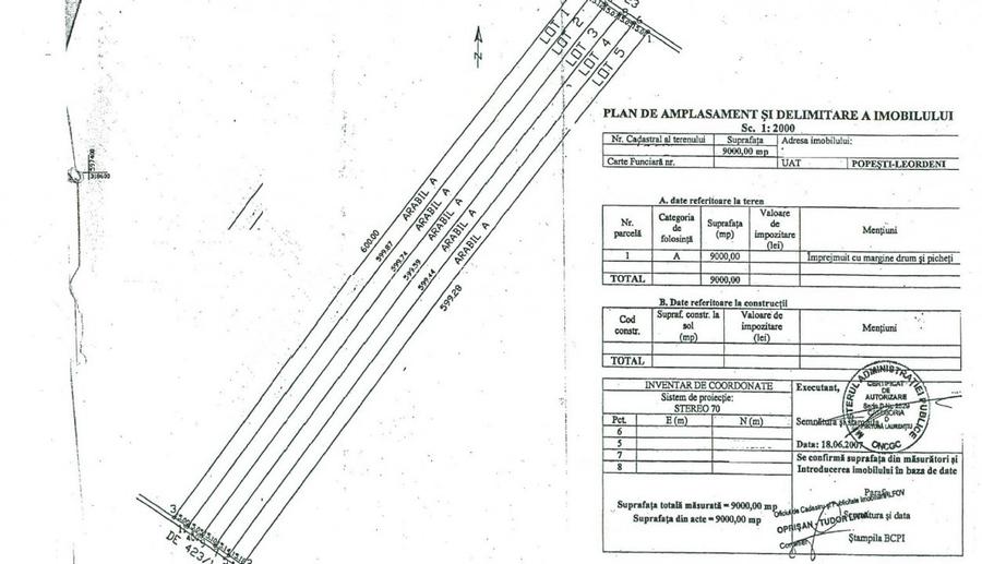 Teren de vanzare - 45.000 mp - Popesti-Leordeni, DN4 - 5