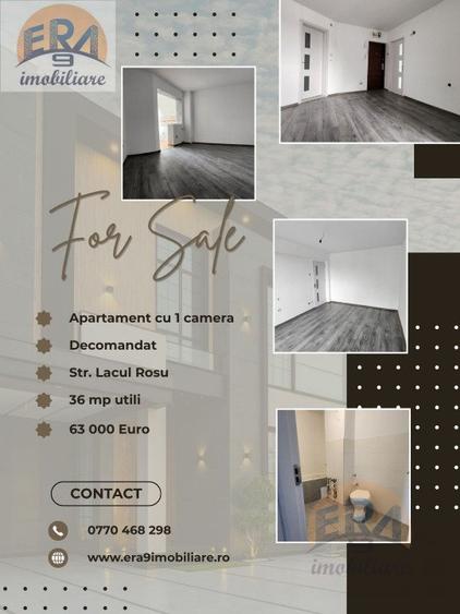 Apartament 1 camera, Rogerius, Str. Lacul Rosu