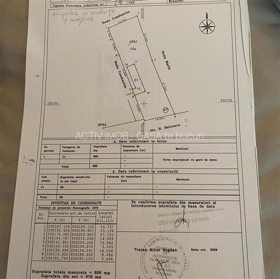 Teren 688mp - deschidere 14ml - I.C. Bratianu - Branesti - 12
