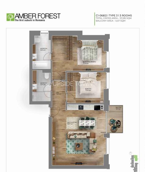 3 camere | Amber Forest | Tunari | Pipera | Otopeni Parcare - 19