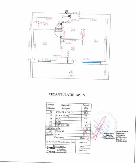 2 camere si GRADINA individuala in Comuna 1 Decembrie, IF - 12