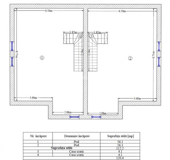 Duplex 5-6 camere 170mp | 0 comision | Balotesti| mobilat utilat | 200mp teren - 6