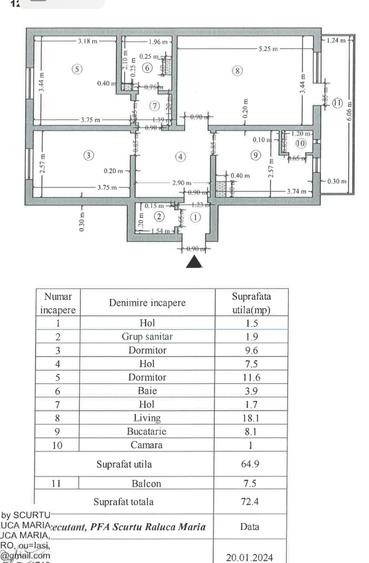 Oferta rară ! Apartament 3 camere Centru UMF 73 mp 2 bai - 5