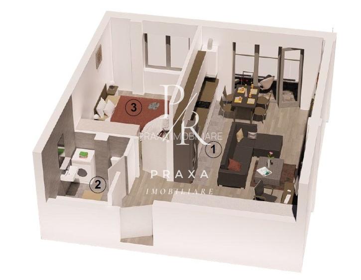 Aparament 2 camere FINISAT, 54 mp utili, parcare, zona Parcului Poligon - Tauti - 7