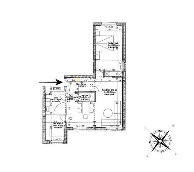 Pret excelent! Bloc nou, 2 camere decomandat, amenajat, intabulat - 1