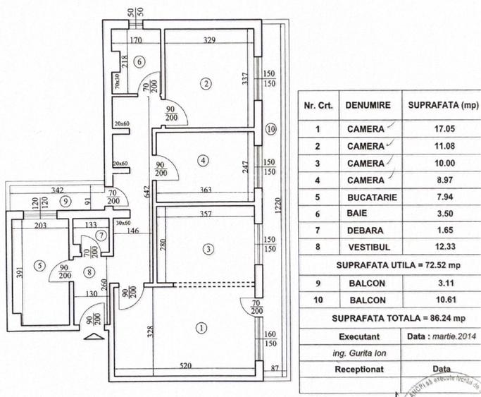 Apartament 3 camere de vânzare – Morarilor, Pantelimon | 72 m² + 14 m² balcoane  - 9