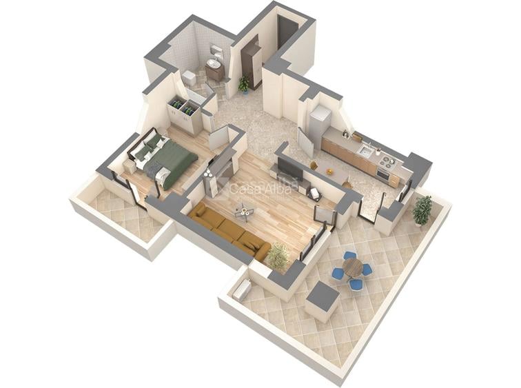 Apartament 2 camere, bloc nou, Podu Ros, intabulat - 12