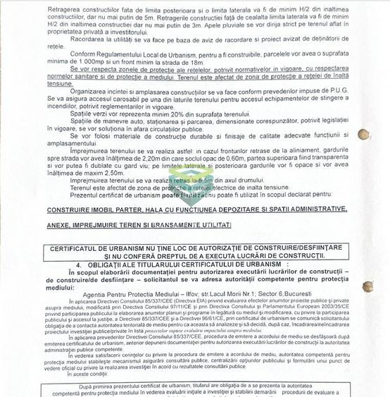 Teren Cernica - Oxigenului - Urbanism de construire-  4.624 mp - 6