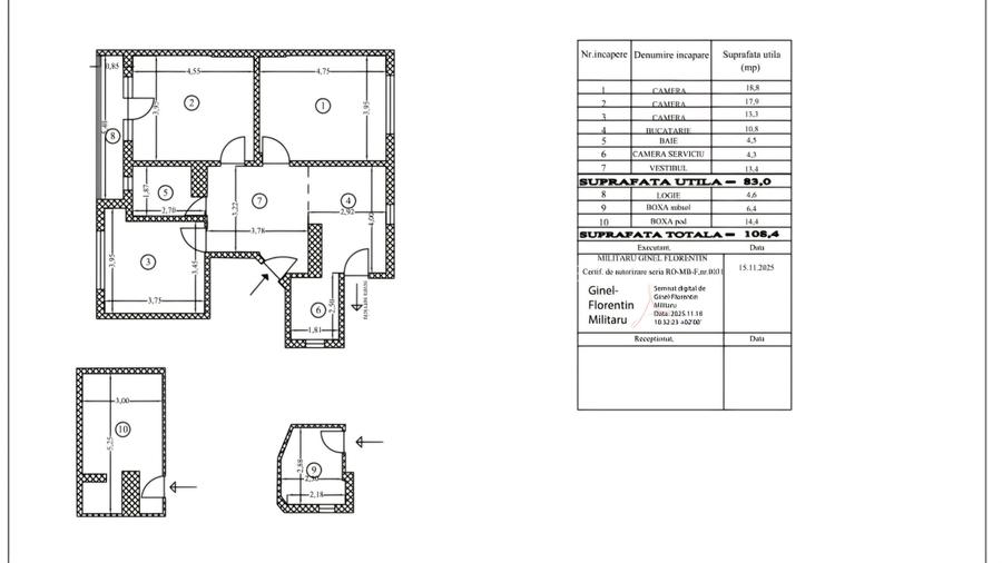 Apartament 3 camere  Aviatorilor-Herastrau - 1