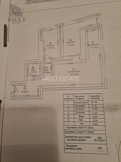 Apartament 3 camere - 2016 -Sebastian-Parc-Bloc Nou-Decomandat - 1