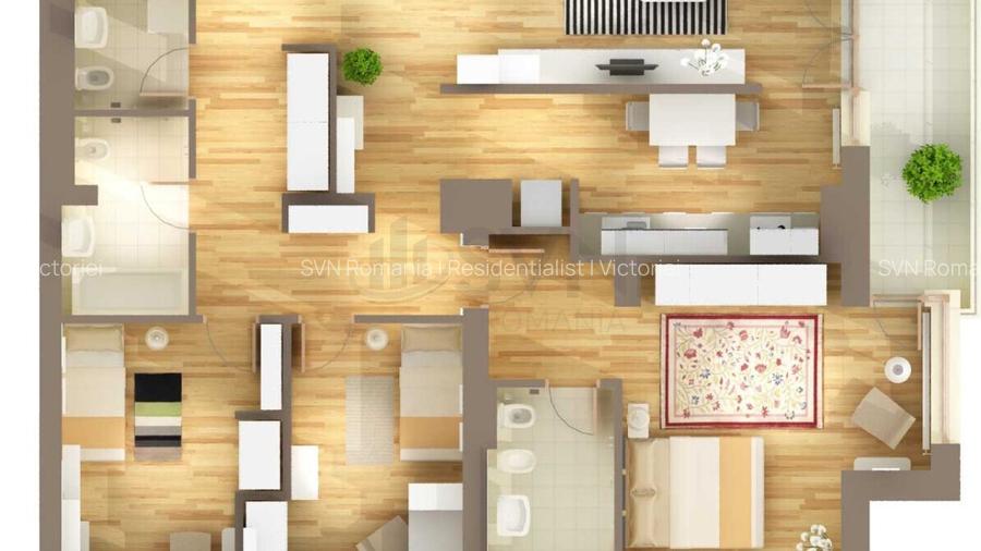 REA1028298 Apartamente 4 camere cu Terasa I Rezidential Privighetorilor. - 10