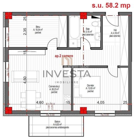 Apartament 2 camere | 58mp | Zona Europa | Proiect exclusivist - 1