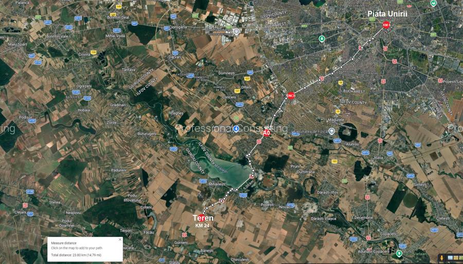 VANZARE TEREN 24.108 MP STRADAL, GIURGIU, E70, MIHAILESTI - 2