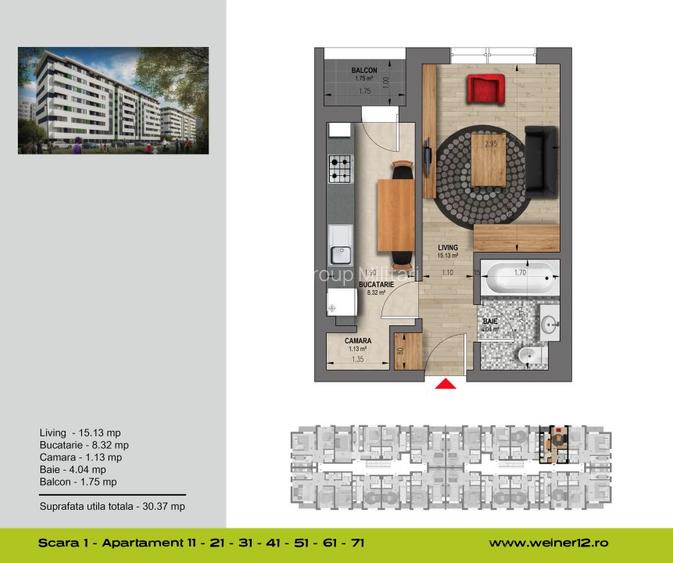 Apartamente Studio 2 Camere Militari Weiner 12 Direct Dezvoltator - 5