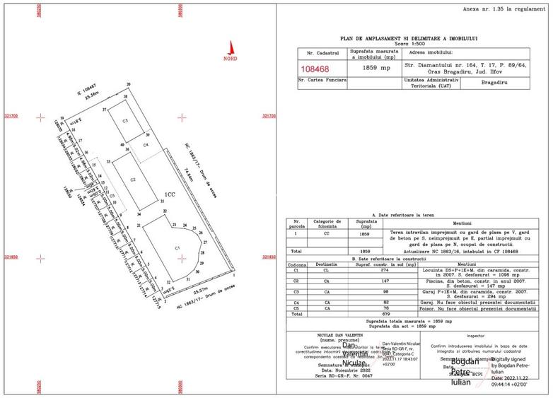 Vând o Vilă "Vip 1" - Ds.+P.+1Et.+M. - 14 cam. mari, o casă și 2 terenuri - 14