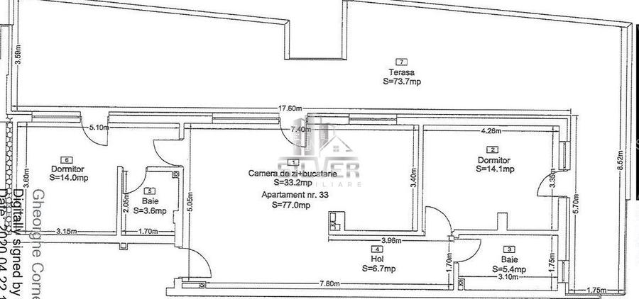 Apartament 3 camere/76mp/Terasa 73mp/garaj. - 2