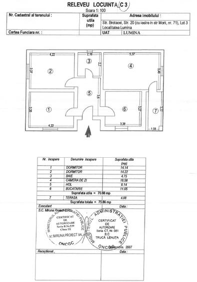 Vanzare casa 71 mp utili + teren intravilan 273,5 mp, com Lumina, jud. Constanta - 1