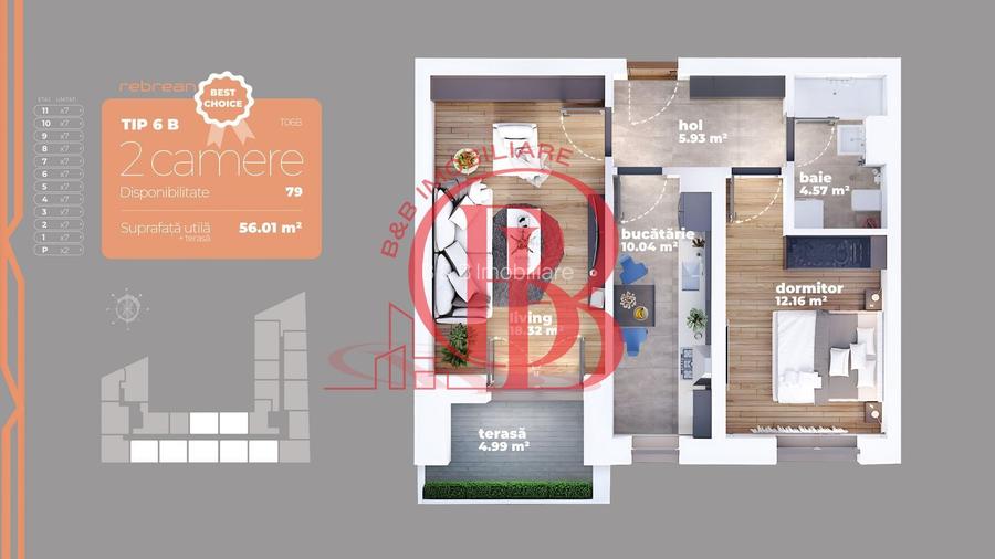 2 camere–Auchan Titan-Mutare rapida-Acces rapid Transport - 1