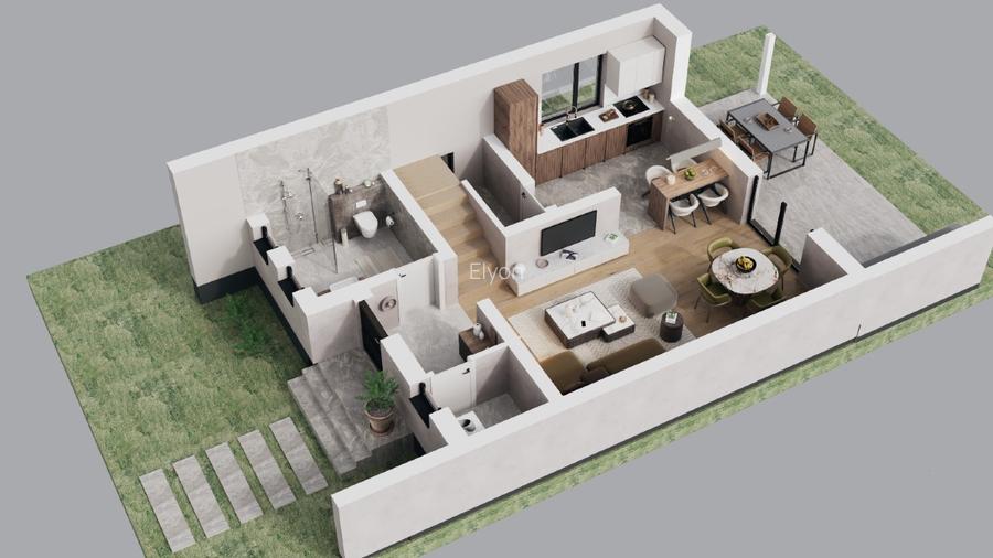 Duplex 1/2 - P+1+M, 160 mpU+terasa, 3 bai, 290 mpT - VANZATOR p. fiz, COMISION 0 - 5