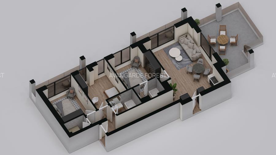 Apartament 4 Camere | 3m Înălțime | Ferestre Floor-to-Ceiling | AVANGARDE FOREST - 8