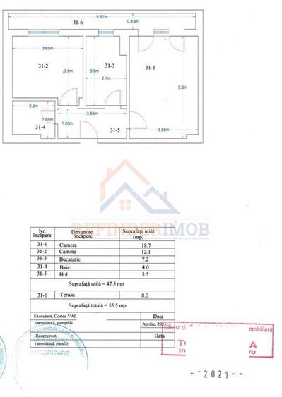 Vanzare 2 camere Unirii Decebal 56mp - 11