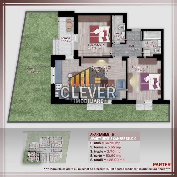 Theodor Pallady 3 Camere cu gradina 53mp Metrou N. Teclu - 1