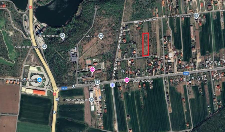 Teren Intravilan - Snagov - Vladiceasca - zona construita