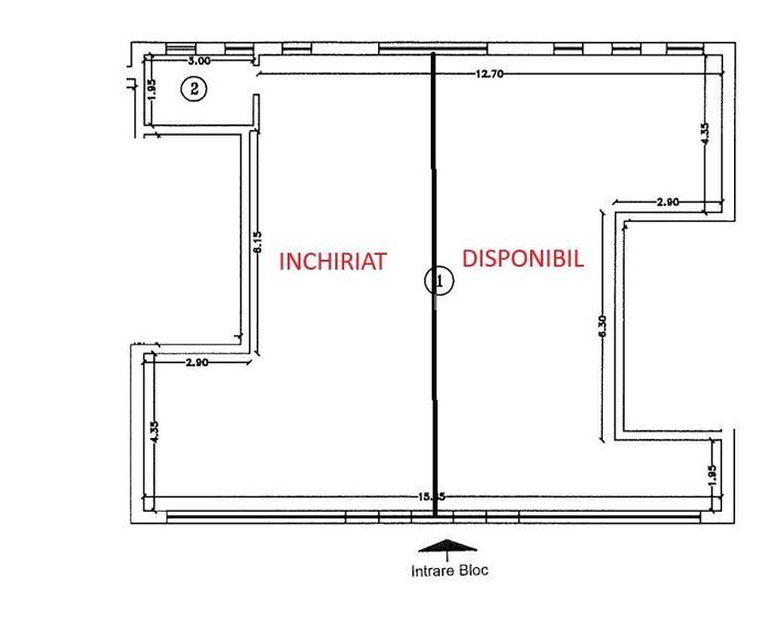 Spatiu Comercial de inchiriat langa Lidl - Comision 0% - 5