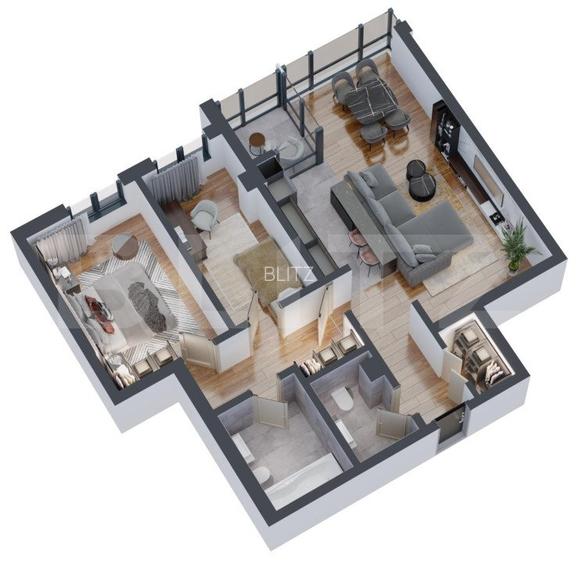 Apartament 3 camere, 82mp, Dacia - 2