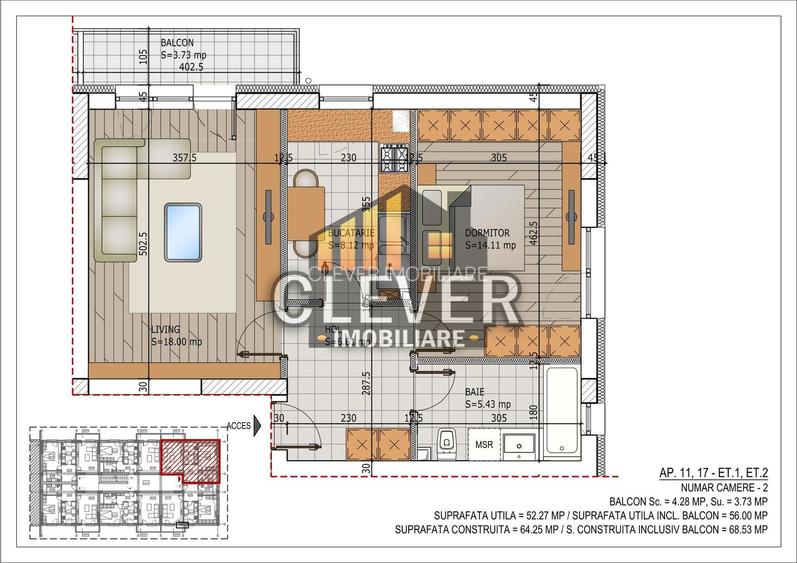 Apartament 2 camere, mobilat, utilat si Parcare– Pallady, metrou Teclu - 1