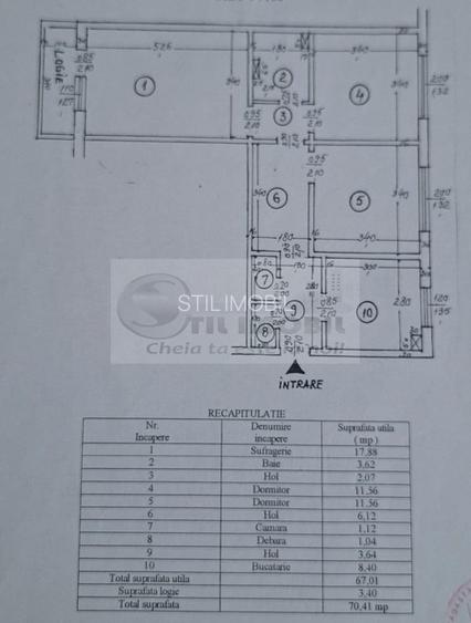 Ap. 3 camere decomandat, etaj intermediar, renovat si mobilat ! - 1