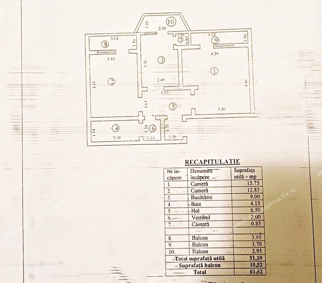 Apartament cu 2 camere decomandat, in zona Port, 3 balcoane! - 9