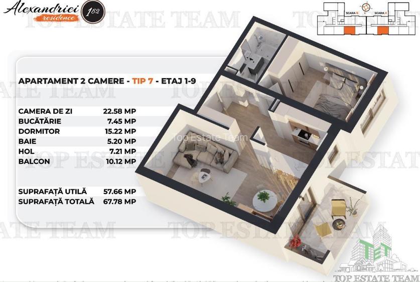 Apartament 2 Camere la standard de confort si performanta pe Soseaua Alexandriei - 7