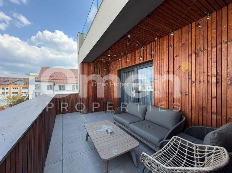 Penthouse ultrafinisat pe 2 niveluri | sauna |  parcare | zona centrala - 19