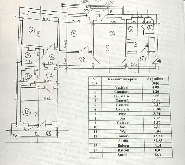 Vanzare ap. 4 cam, et 5/10, bloc 1978, centrala, zona Metrou Ctin Georgian - 16