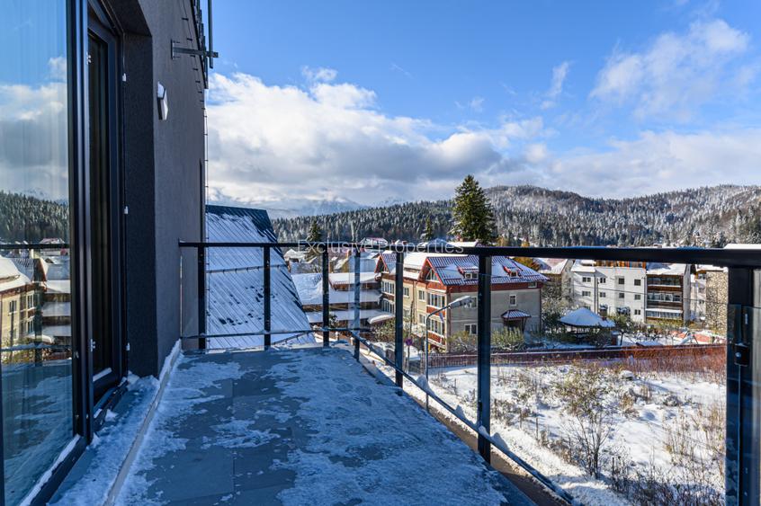 Apartament unic in PREDEAL – LUX, vedere la partie cu terasa si parcare - 17
