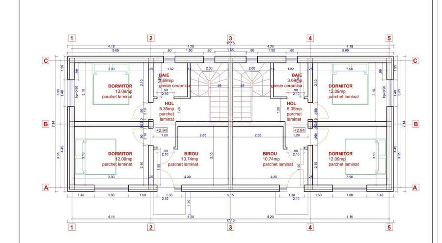 1\2 Duplex Utvin P+E,4Camere,2 Bai,Toate Utilitatile - 15