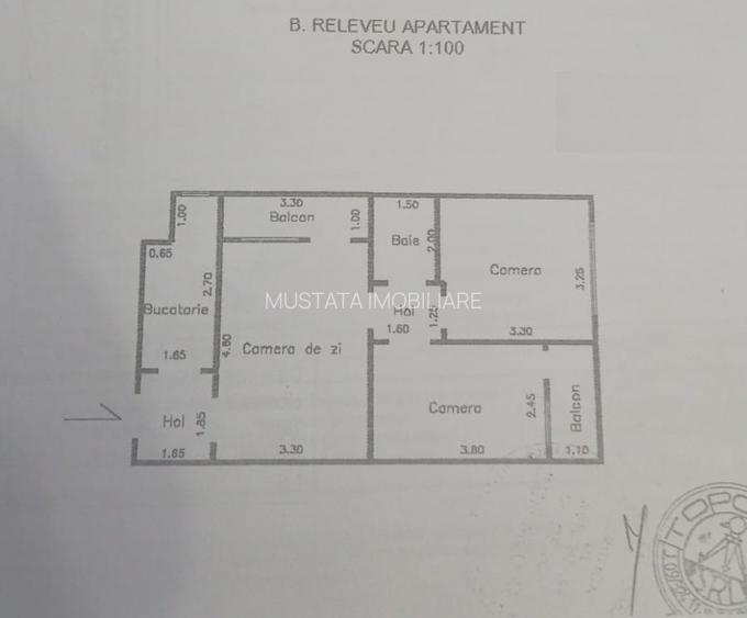 Apartament 3 camere confort 2 sporit, zona Viziru 1, etaj 3. Mobilat . - 6