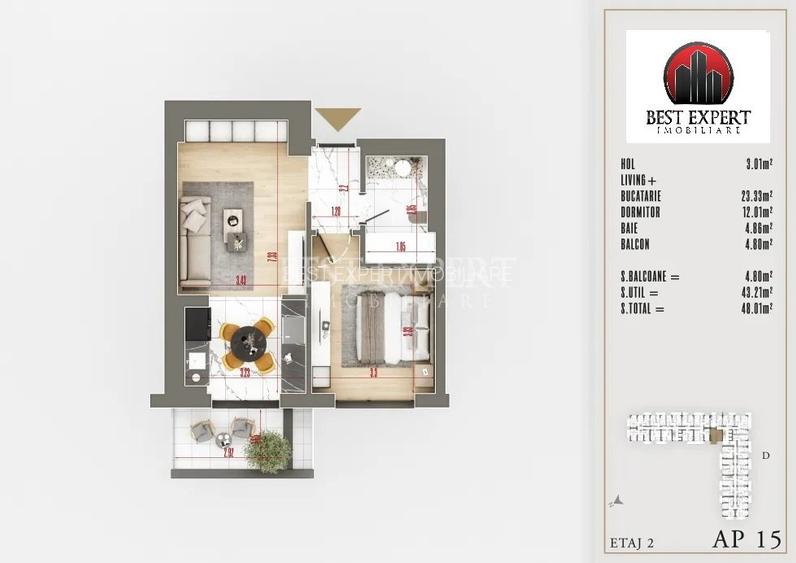 2 camere Direct Dezvoltator- Incalzire Pardoseala/3 min STB - 2