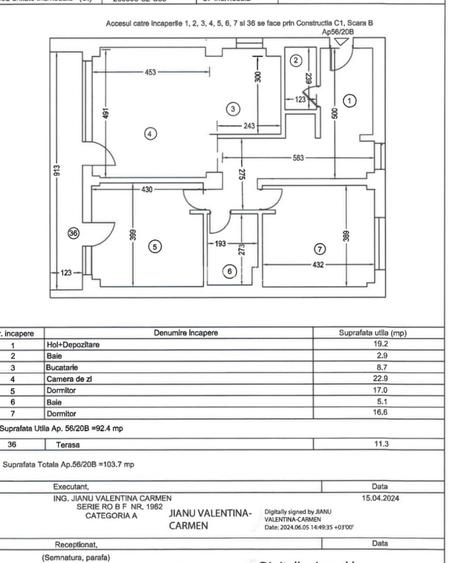 Dacia apartament 3 camere nou incalzire pardoseala loc parcare subteran - 17