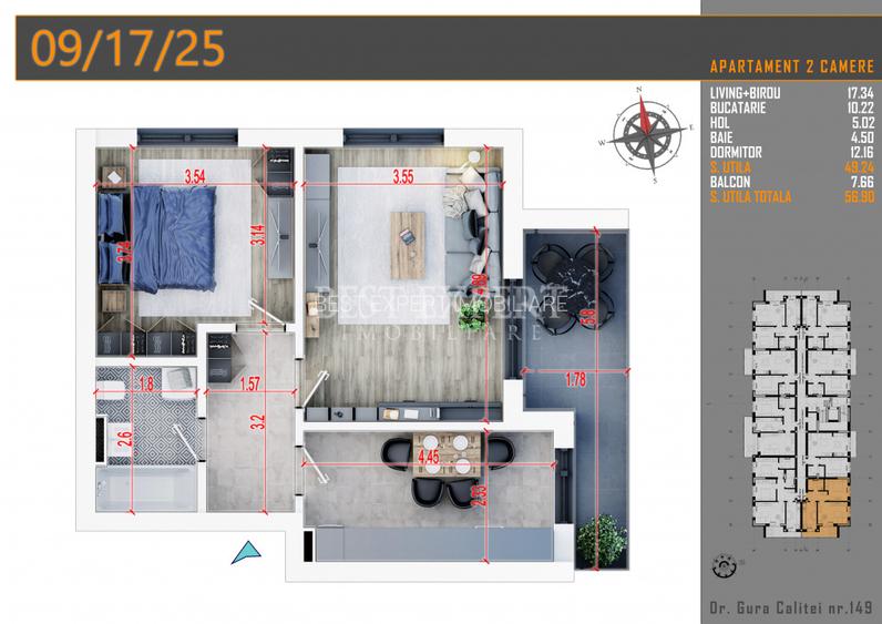 2 Camere Finalizat cu Parcare inclusa -Mutare Imediata - 10