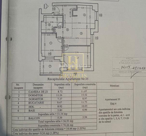 Apartament SD etaj intermediar 57 mp Tatarasi 115000 euro - 10
