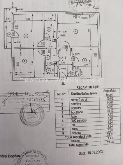 Vand apartament 3 camere cf. I dec Sebastian - 2