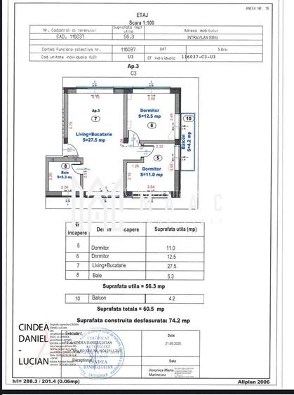 Apartament 3 camere | 56 MPU | Balcon | 2 Locuri de Parcare | Turnisor - 7