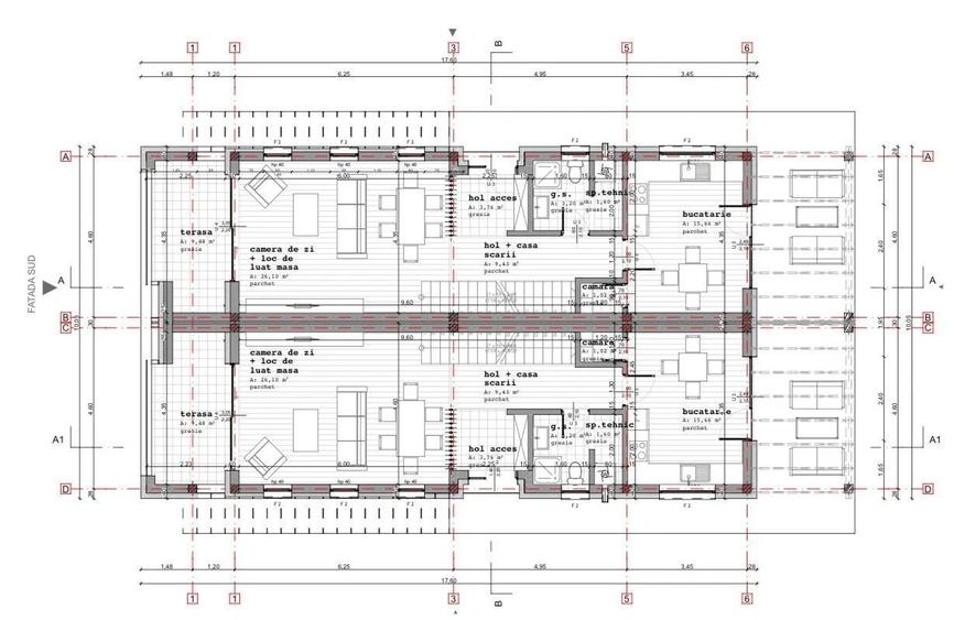 Duplex de vanzare 119 mp, garaj, parcare, teren 300 mp, Iris