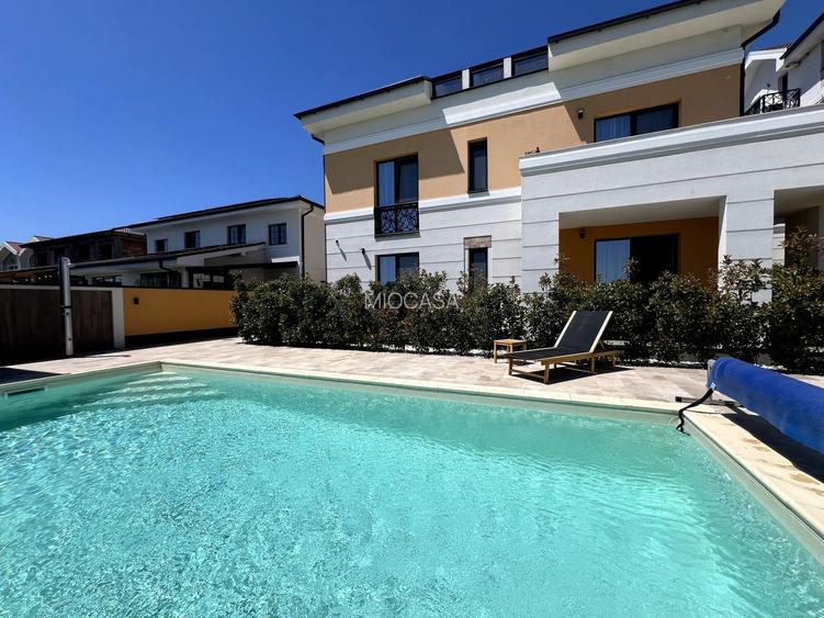Comision 0%.  Etaj 1. Vila cu 6 ap. Piscina. Mobilat LUX.  Asfalt. Braytim. - 2