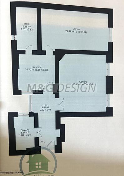 Apartament  2  camere Ultracentral etaj 2