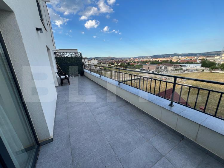 Apartament modern cu terasă de 15 m2 și priveliște panoramică – 58 m2, etaj 3