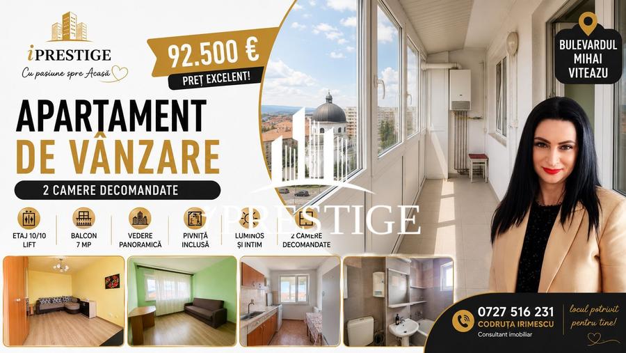 APARTAMENT 2 CAMERE SIBIU MIHAI VITEAZU | LIFT | BALCON 7 MP | PIVNIȚĂ